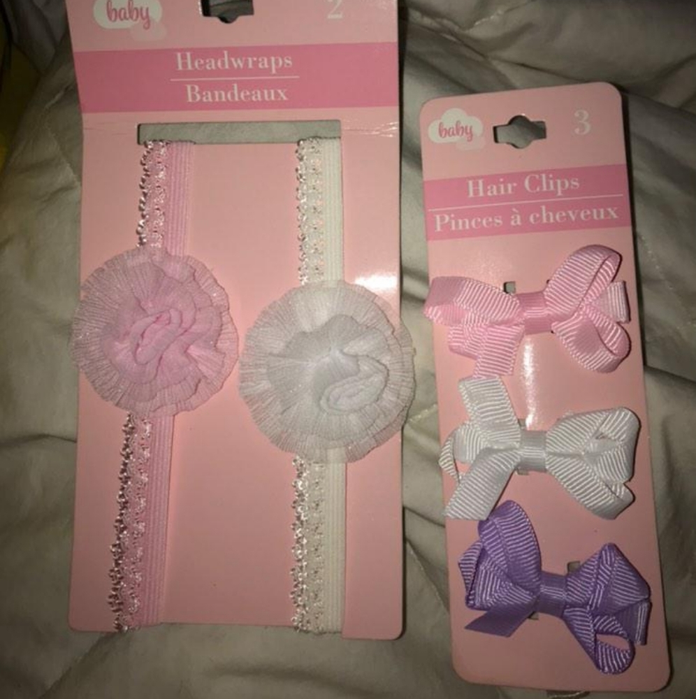 Baby girl headwraps/ hairl clips